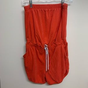 Juicy Couture orange terry cloth romper